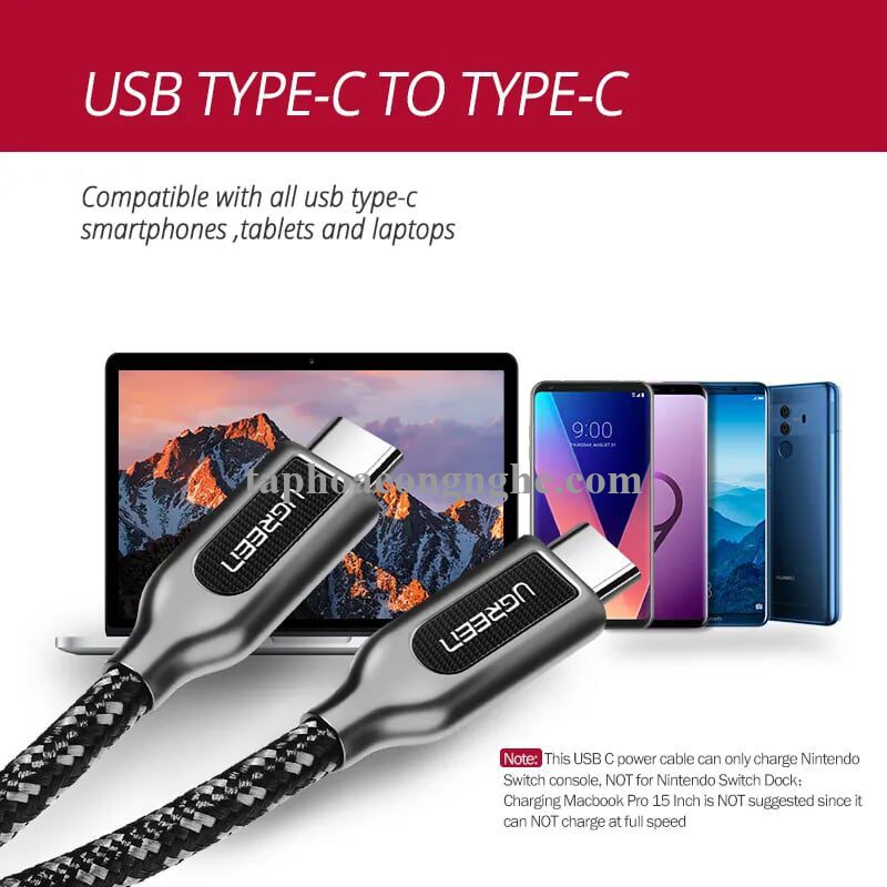 Ugreen 50223 0.5M Cáp USB TypeC sang USB mạ Zinc alloy cao cấp US265 30050223